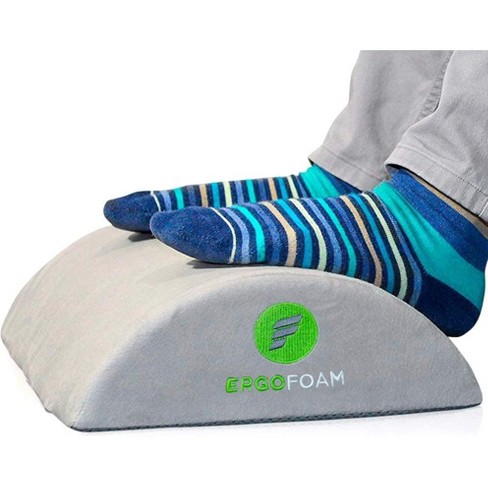 ErgoFoam Foot Rest Under Desk (Tall) - Large Premium Velvet Soft Foam  Footrest for Desk - Most Comfortable Desk Foot Rest in The World for Back