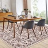 Modern Washable Area Rug for Living Room, Floral Print Floor Rug with Non Slip Backing, Low Pile Stain Resistant Indoor Carpet for Dorm - 2 of 4