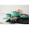 Cuisinart Culinary Collection 12pc Ceramic Cookware Set Teal Green: Nonstick, Non Toxic, Kitchen Cookware, Stay-Cool Handles - image 2 of 4