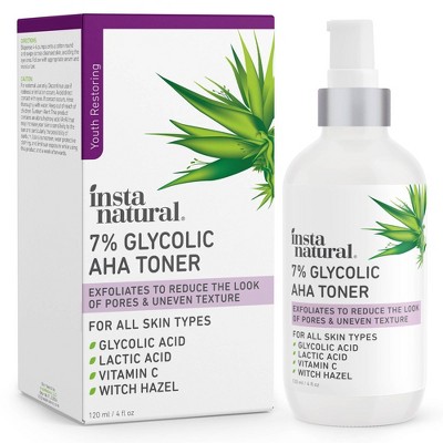 instanatural 7 glycolic aha toner