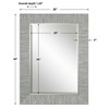 Uttermost Belaya Gray Wood Mirror, 38" H × 28" W, Striped Blue-Gray Finish with Silver Leaf Accent - 4 of 4