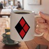 Harley Quinn Diamond Logo Ceramic Coffee Mug, Novelty Gift Mugs for Coffee, Tea and Hot Drinks, 11oz, White - 4 of 4