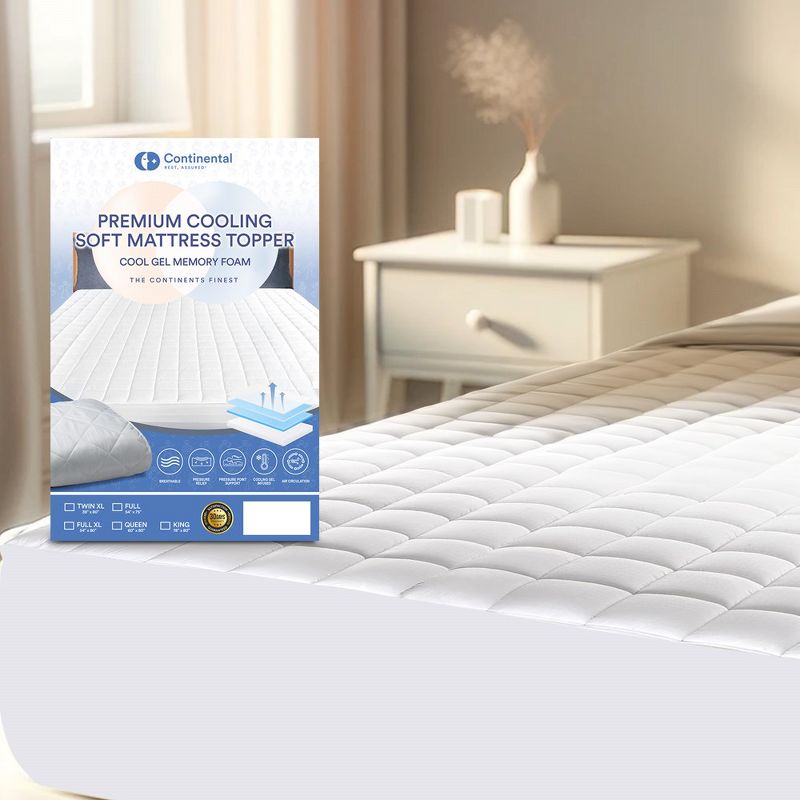 Continental Bedding Cooling Fitted Mattress Pad Protector Sheet Cover, 5 of 6