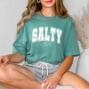Simply Sage Market Women's Salty Varsity  Short Sleeve Garment Dyed Tee - 2 of 2