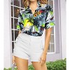 LA LEELA Button Down Shirt for Women Summer Beach Short Sleeve Tropical Vacation Hawaiian T-Shirt Coverup Dress Shirts Tops for Women - 2 of 4