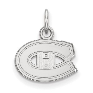 Black Bow Jewelry 14k White Gold Montreal Canadiens NHL Extra Small Pendant - 1 of 3