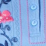 french blue floral embroidery
