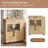 Mobile Kitchen Island Cart, with 360° Rolling Wheels, Drawers, Spice Rack, Handle, Versatile Storage and Serving Cabinet for Kitchen Dining Room - 4 of 4