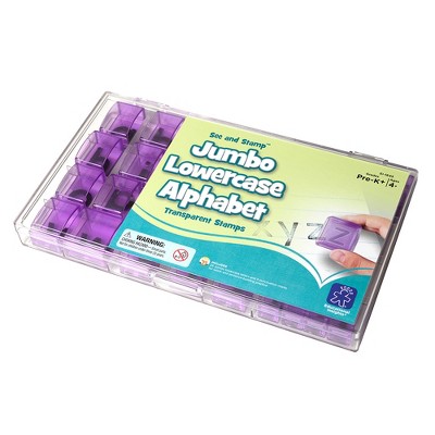 Educational Insights See & Stamp Jumbo Alphabet Lowercase Transparent Stamps