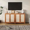 Rattan Sideboard Buffet Cabinet, Kitchen Cupboard Storage Cabinet with Adjustable Shelves for Living Room Dining Room - 4 of 4