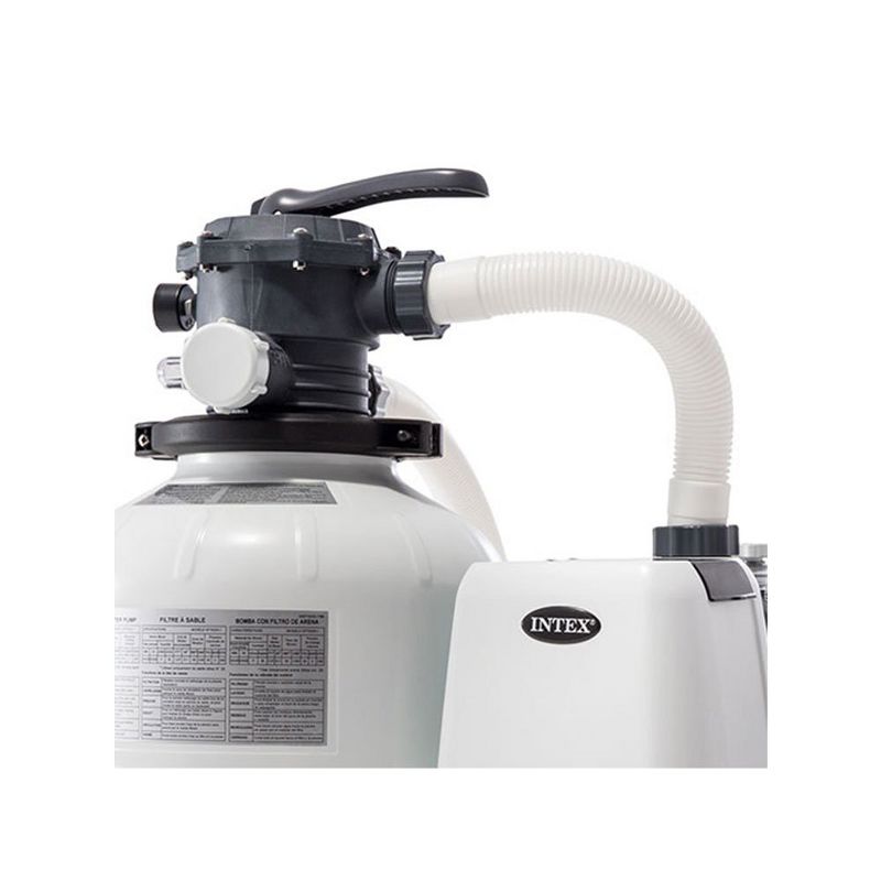 Intex 26647EG Above Ground Pool Sand Filter Pump Bundled with 6-Function Control Bunded with Intex 28000E Wall Mounted Automatic Cleaning Skimmer, 4 of 7