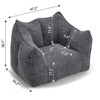 Aukfa Bean Bag Sofa Chair - Ultra-Comfortable Square Lazy Chair for Adults, Soft Premium Fabric for Living Room, Bedroom & Game Room - 3 of 4