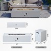 56-Inch Outdoor Rectangular Fire Pit Table Propane for Outside Patio with Tank Cover - 3 of 4
