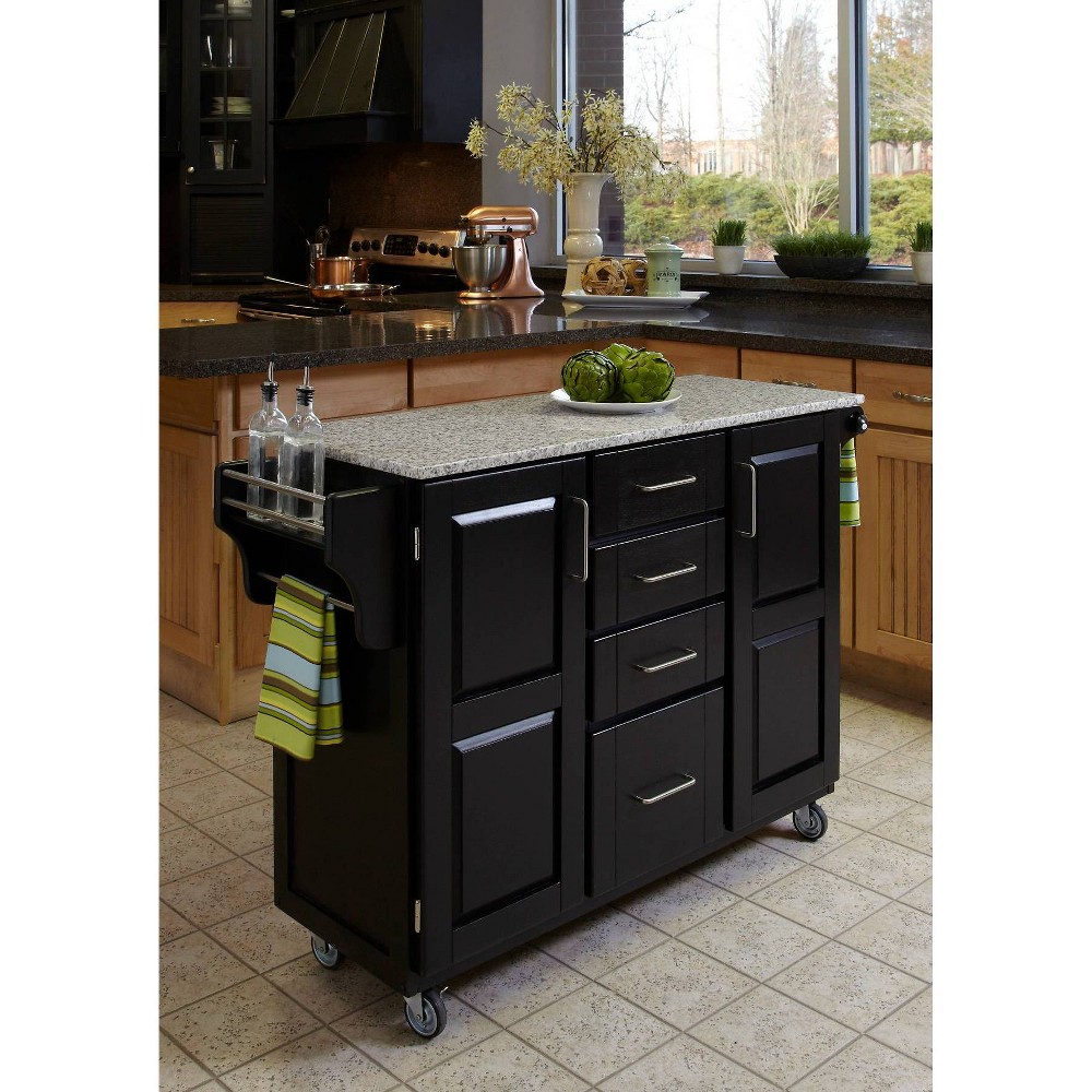 Kitchen Carts And Islands with Granite Top Gray/ - Home Styles