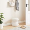 VANOMi 15.75'' Wide Upholstered Ottoman, Vanity Pouf, Shoe Changing Stool - 3 of 4