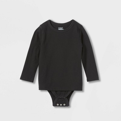 Kids' Long-Sleeve Black Bodysuit