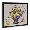 Stupell Industries Mixed Citrus Fruits Leaves Patterned Pottery Bowl Floating Frame Canvas Art, Black, 21" x 17" - 2 of 4