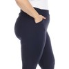 Plus Size Super Soft Elastic Waistband Scuba Pants - 4 of 4