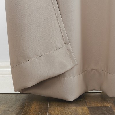 Stone Gray Blackout Tab Top Polyester Curtain Panel, 40x84