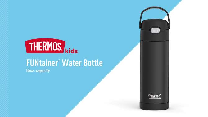 Thermos 16oz Stainless Steel FUNtainer Water Bottle with Bail Handle, 2 of 9, play video