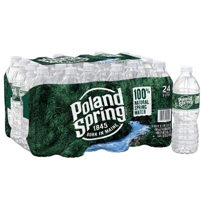 Poland Spring Brand 100 Natural Spring Water 24pk 16 9 Fl Oz Bottles Target Inventory Checker Brickseek