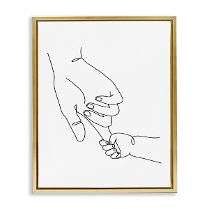 Stupell Industries Baby Hands Holding Index Finger, 25" x 31" - 1 of 4
