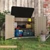 BENCMATE Storage Sheds, Garden Storage Shed Tool House with Lid and Door, Durable Construction for Backyard or Patio, Brown, 50"*29.1"*41" - 2 of 4
