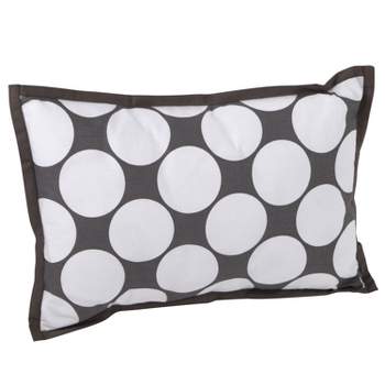 Bacati - Dots/Pin Stripes Grey/Yellow Throw Pillow