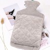 EBF Home 2 Liter Hot Water Bottle with Hand Warming Pocket Hand Feet Warmer, Menstrual Cramps, Neck Shoulder Pain Relief - 2 of 4