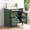 30" Bathroom Vanity with Sink – MDF and Solid Wood Cabinet, Roman Legs,Undermount Ceramic Sink,Freestanding Cabinet - 2 of 4