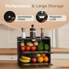 MOEPISY Vintage Breadbox Bread Storage Container Farmhouse Food Organizer Pantry Shelf (Black) - 4 of 4