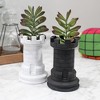 Esterno Chess Piece Planter Pots, 2pc Set; Mini Resin Rook Statues for Home and Office Decor - 2 of 4