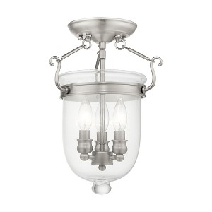 Livex Lighting Jefferson 3 - Light Flush Mount in  Brushed Nickel - 1 of 1