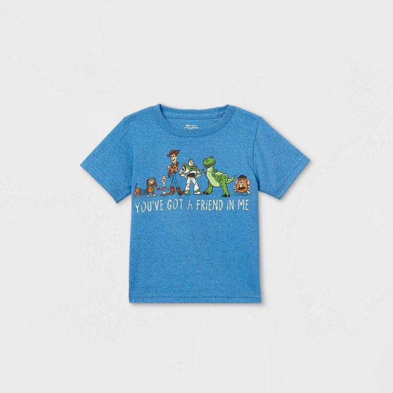Toddler Boys' Toy Story 'Friend In Me' Short Sleeve Graphic T-Shirt - Blue, 1 of 9