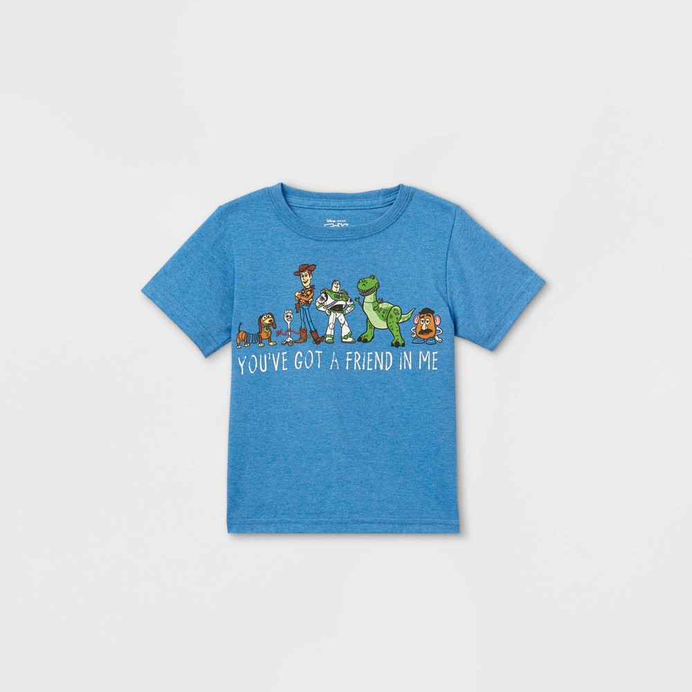 Toddler Boys' Toy Story 'Friend In Me' Short Sleeve Graphic T-Shirt - Blue 18M