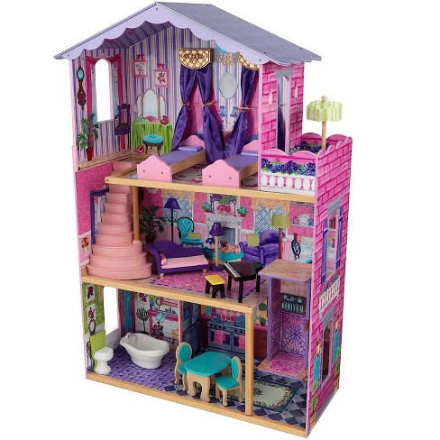 Wood barbie doll house hot sale