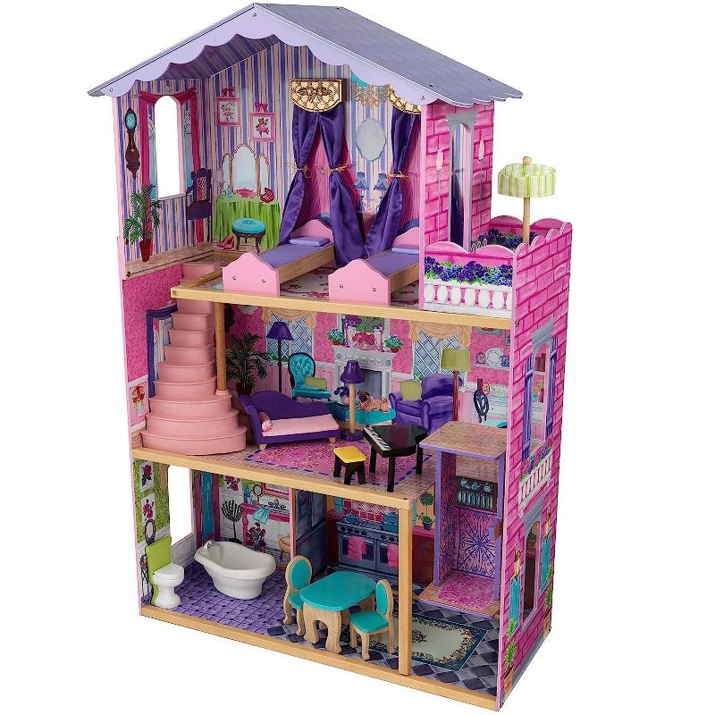 KidKraft My Dream Mansion Wooden Dollhouse with Elevator 13 Accessories, 1 of 4