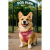 Parisian Pet ''Freedom Harness Pink Houndstooth' Dog & Cat Shirt – Fashionable Pink Houndstooth Pet Apparel, Comfortable & Machine Washable - 3 of 3