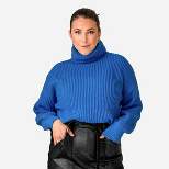 Women's Ribbed Turtleneck Sweater - Cupshe
