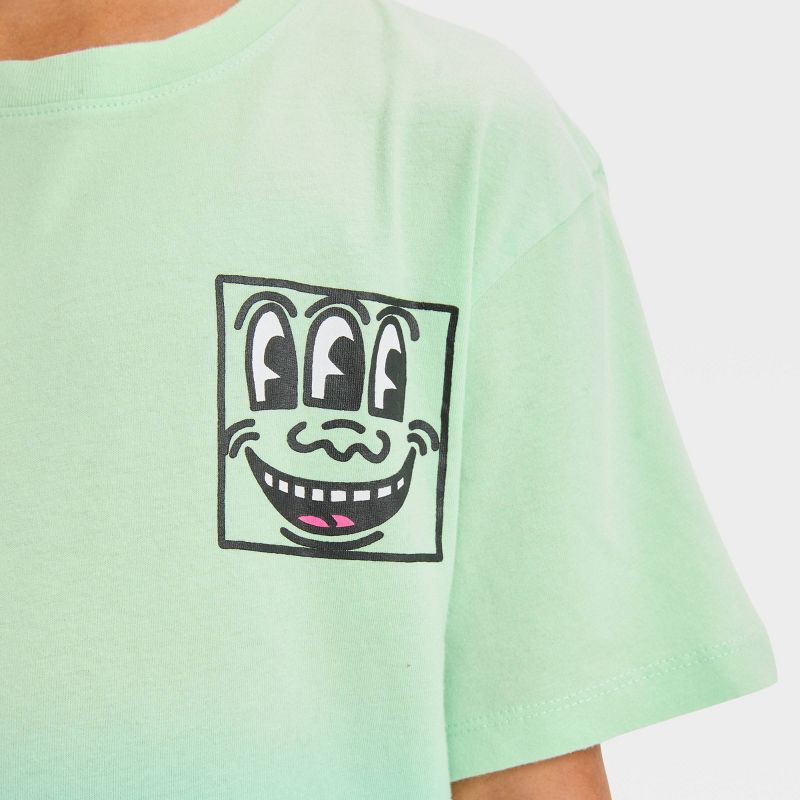 Boys&#39; Keith Haring Dip Dye Elevated Short Sleeve Graphic T-Shirt - Mint Green, 2 of 5