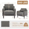 Mid-Century Modern Accent Armchair - Ergonomic Linen Upholstered Reading Chair for Living Room, Bedroom & Office - 2 of 4