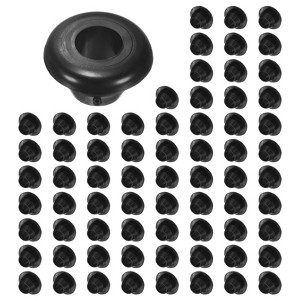 Unique Bargains Rubber Corrosion-Resistant Snap-in Locking Hole Plugs Black - 1 of 4