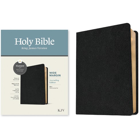 KJV Wide Margin Bible, Filament Enabled (Genuine Leather, Black, Red Letter) - (Leather Bound) - image 1 of 1