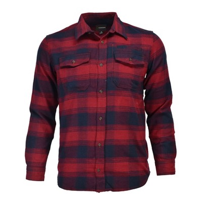 Burnside Men's Modern Fit Plaid Flannel Shirt