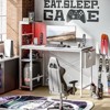 Bestier 44” Gaming Desk with Power Outlets & USB Ports, LED PC Gamer Desk with 4-Tier Storage Shelves, Computer Office Desk for Small Spaces - 2 of 4