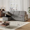 TiramisuBest 85.8" Pull Out Sleeper Sofa L-Shaped Couch Convertible Sofa Bed with Storage Chaise And Storage Racks, Modular Sectional Sofa w - 4 of 4
