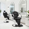 GustoWave Heavy Duty Barber Salon Chair, Hydraulic Reclining, 360° Swivel, Height Adjustable, 330 lbs Capacity, for Salon, Barbershop & Spa - 2 of 4