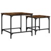 vidaXL Nesting Coffee Tables 2 pcs Smoked Oak Engineered Wood - 2 of 4