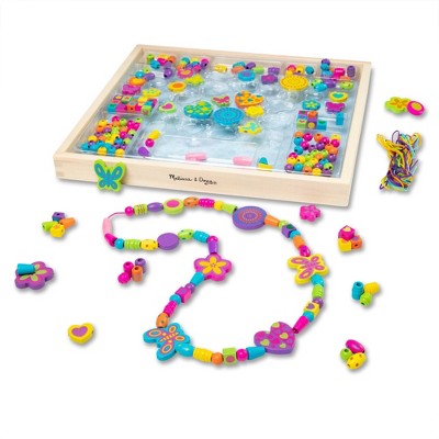 Melissa Doug Bead Bouquet Deluxe Wooden Bead Set With 220 Beads For Jewelry making Target