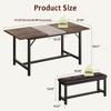 Dining Table Set for 4-6, 63“ Large Extendable Kitchen Table Set, Wood Rectangle Kitchen Table - 2 of 4
